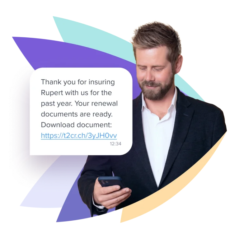 A customer reading a delivery update